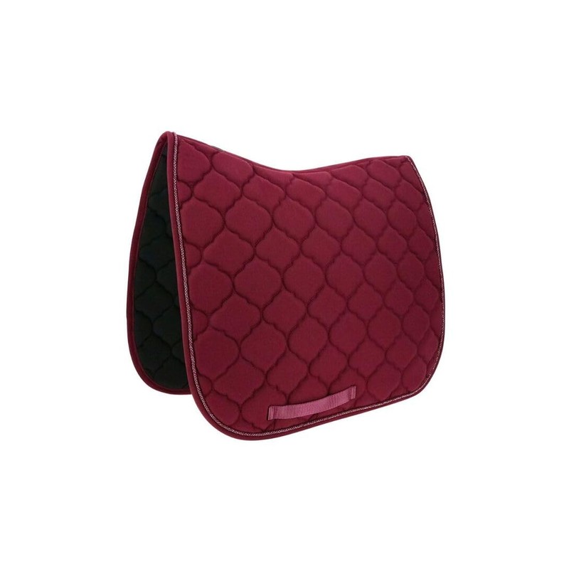 RIDING-WORLD "Rope" Saddle Cloth, Warmblood Bordeaux Red