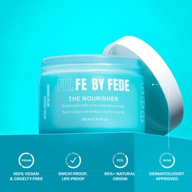 Fit.Fe By Fede The Nourisher Body Butter - Arnica and Shea Butter Body Lotion for Women - Vegan Skin Care Products - Lotion for Dry Skin - 8.4 oz
