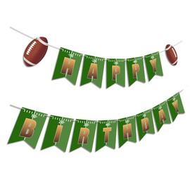 Blopee - Banner de fútbol de cumpleaños para decoración de fiesta de fútbol, gran tamaño de fútbol para fiestas de cumpleaños, decoración de fiesta de cumpleaños, 2025