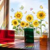 Sunflower Window Clings,30x40cm Sunflower Window Decals,Sunflower Wall Decals Peel and