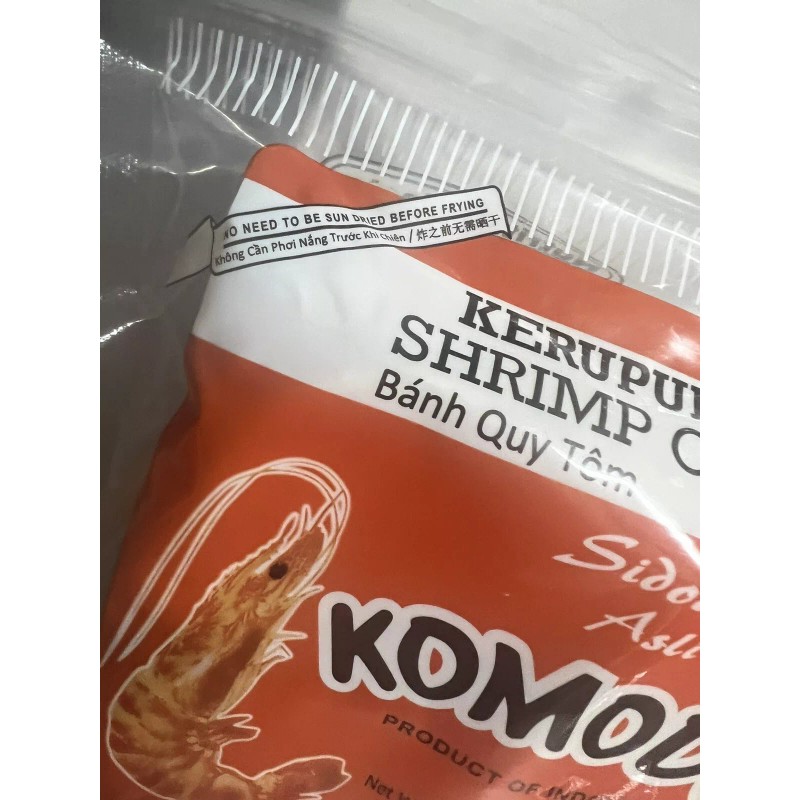 Komodo Shrimp Crakers (Small) Kerupuk Udang Indonesia 16oz - Banh