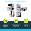 SharkBite 1/2 x 3/8 Inch Compression Dual Outlet Angle Stop