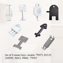 （8PCS） Dispenser Key Set for Most Popular Paper Towel，Toilet Paper，Soap Dispensers etc Universal Keys Replacement