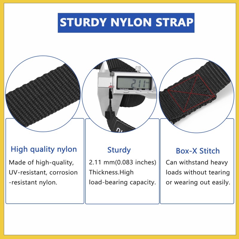 DIALESHU 2PCS Adjustable Bimini Top Straps, Pontoon Canopy Replacement Sturdy