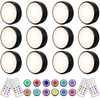 HELPLEX LED Puck Lights with Remote, 12 Pack Color Changing