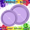CC-SLZP 120 PCS Lavender Plastic Plates, Disposable Plates for Party