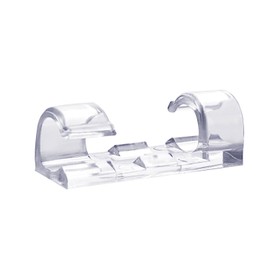 Self-Adhesive Cable Clips Organizer Drop Wire Holder Cord Management, Pack of 20, Transparent