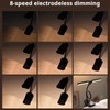 Portable rechargeable LED reading lamp, featuring 3 color temperature memory
