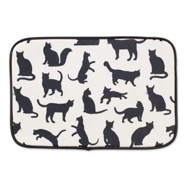 Bone Dry Machine Washable, Ultra Absorbent Pet Mat, 12x18, Cat Silhouette