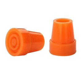 2Pcs: 19mm 3/4" Replacement Rubber Ferrules, Tips or Feet for Walking Sticks & Canes - Orange - by Lifeswonderful