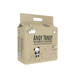 Andy Pandy Bamboo Disposable Diapers, Extra Large, 26+ lbs, White, 24 Count
