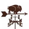EZ Vane Bison Weathervane — Post Mount, Wind Cups, Antique