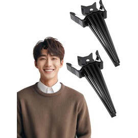 Lucktree Hair Volume Pincher, Set of 2, Bangs Clip, Root Rising Clip, Hair Volume Pincher, Men's, Women's, For Long and Short Hair, Up Forbate, Center Part, Clip, Bangs, Hair Arrangement, Hair Volume, Convenient (Black)