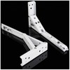 ANTEISI White Folding Shelf Bracket Hinges,12 in Floating Desk Hinge,Garage