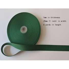 MONIDOOR 1 Inch Nylon Webbing 6 Yards Durable Flat Nylon Strap for Backpack Cargo Strap Pet Leash or Collar Craft(150639,Green)