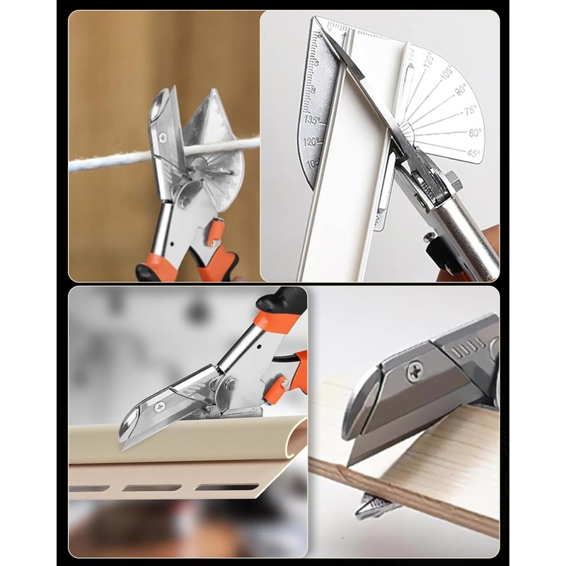 HOHXEN 3 Pcs Miter Shears Replacement Blades, SK5 Steel Multi