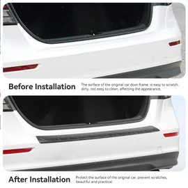 Bercicci Exterior Rear Bumper Protector Compatible with Honda Accord 2023 2024 2025 Accessories ABS Material Rear Bumper Guard Trunk Sill Protector (Black)