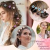 Denipry 12Pcs Mini Flower Diamond Hair Claw Clips, Sweet Crystal