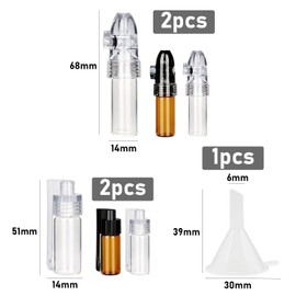 MEMOFYND 4 Stück Gewürzflaschen Mit Mini-Trichter, Gewürzpulverflasche, Kleine Glasflasche, Gewürzspenderflasche, Tragbare Glasflasche, Gewürzbehälter, Gewürzwerkzeug, Küchenutensil, Braun, Weiß