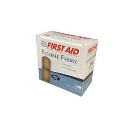 Flexible Fabric Bandages, Latex-Free Adhesive Bandage, 0.75 x 3 Inch, 100 Pack, MS-25100