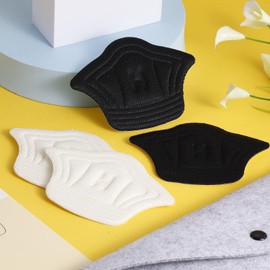 ORZEL 4 Almohadillas de Talón con Cojín - Par de Taloneras para Hombres y Mujeres, Cojines Autoadhesivos de Talon, para Zapatillas o Tenis de Deporte, Evita Resbalones, Rosaduras y Ampollas, Plantillas Micropore Color Discreto con Agarre