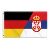 Large 90 x 150 cm Germany Serbia Flag, Large 150D