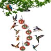 SAHENITEANA Charming Wind Chimes Hummingbird Feeders, Window Bird Feeder for