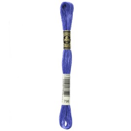 DMC 117-798 6 Strand Embroidery Cotton Floss, Dark Delft Blue, 8.7-Yard