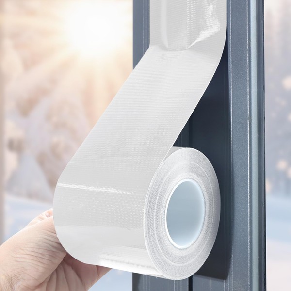 Birllaid White Window Weather Sealing Tape, Window AC Insulation Air