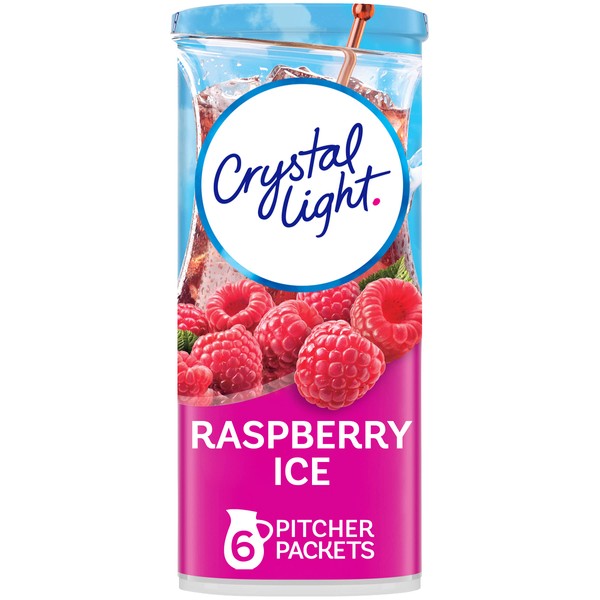Crystal Light Sugar-Free Raspberry Ice Drink Mix (72 Pitcher Packets, 12 Packs of 6)