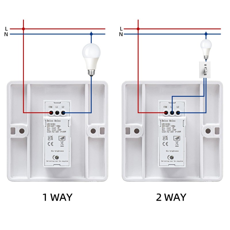 Ledivion Dimmer Switch, LED Dimmer Switch Trailing Edge Rotary 1