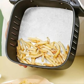 Mess-Free Cooking, Non-Sticky 40pk Disposable Air Fryer Liner (Square Shape)– Perfect for Baking, Roasting & Reheating a Variety of Foods – 20cm