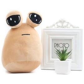 CoviniTee Peluche de 22 cm, Juguete de Peluche Alien Pou, Juego de muñecas de Peluche de Alien Kawaii Alien Peluche Animal Pou Doll Cumpleaños 8.6 Pulgadas (A)
