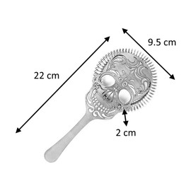 COCKTAIL7 Set of 2 Professional Cocktail Strainers Skull Art Deco Design Guitar Skull Stainless Steel 304 Bar Material Mixology Cocktail Strainer