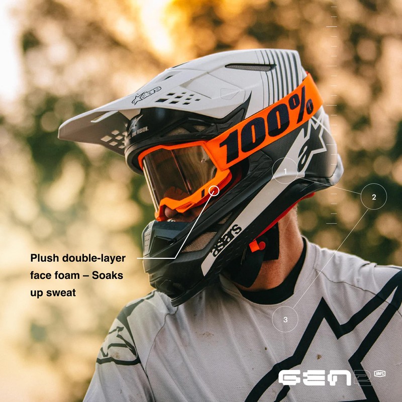 100% STRATA 2 Goggles - Sports Goggles for Motocross &