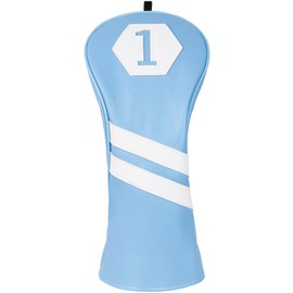 Golf Club Head covers for Driver 460CC DR #1 Elastic Closure Light Blue PU Leather