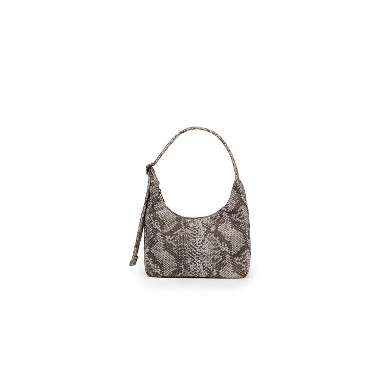 BAGGU Mini Nylon Shoulder Bag - Snakeskin