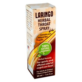 Dr. Schavit LARINGO 100% Natural Herbal Throat Spray Contains Pure Natural Bee Propolis.