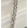 MAGNETIC HEALING BRACELET SILVER CHROME FAUX DIAMOND CRYSTAL 10 MAGNETS