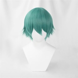 RyuuCos All Purpose Wig, Full Wig, Men's, Women's, Short, Straight, Green, Wig, For Men and Women, Cosplay, Heat Resistant, Costume, Disguise, Present, Events, Christmas, Halloween, Cultural Festivals
