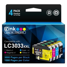 LC3033 XXL Ink Cartridges Replacement for Brother LC3033 bk/c/m/y Ink Cartridges LC3033XXL LC3035 High Yield for Brother MFC-J995DW MFC-J805DW MFC-J815DW MFC-J995DW XL MFC-J805DW XL MFC-J815DW XL Pri