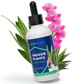 AgroMagen Indoor Plant Food with Essential Nutrients & Chelated Micronutrients, Liquid Fertilizer 4 fl.oz.