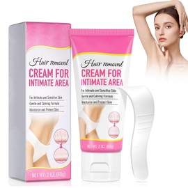 Eazerom 05 Hair Removal Cream, 60 g Intimate Hair Remover without Pain for Sensitive Skin, Suitable for Sensitive Skin, Gentle Formula, Intimate Hair Removal Cream for Bikini, Pubic Area, Face