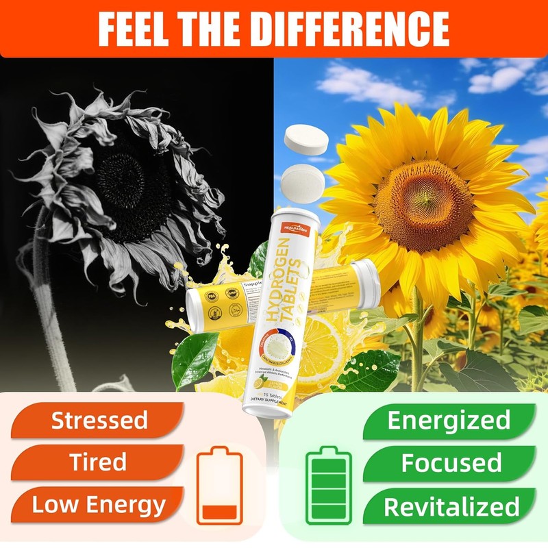 HEALOADING Hydrogen Water Tablets with Magnesium: Molecular Hydrogen Supplement for