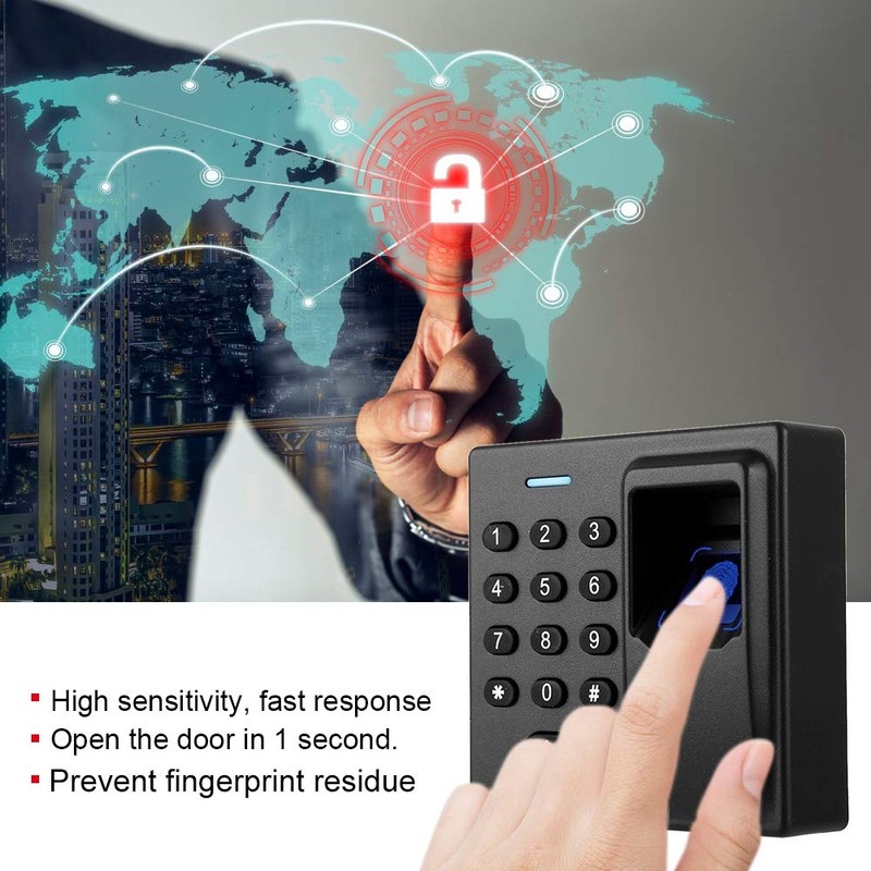 Dc12v Access Control System Keypad Fingerprint Reader Keyless Entry Equipment