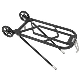 Portaequipajes Trasero para Bicicleta, Estante Trasero para Bicicleta Engrosado Alta Resistencia Fácil Montaje Aleación de Aluminio Ligero con Ruedas para Bicicletas Plegables (Negro)