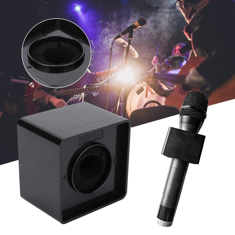 Mic Flag, Cube Shaped Portable Black 41mm Diameter Microphone Logo