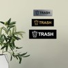 Basic Trash Sign (Brushed Silver) - Small 1 Pack