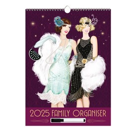 Claire Coxon Art Deco 2025 Family Organiser Wall Calendar
