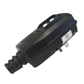 EP GFCI Replacement Plug Assembly, Auto Reset, 15 Amp, 3 Prongs, UL Listed - for Power Pressure Washer, Pool Pump, Hair Dryer, Waterproof, Black